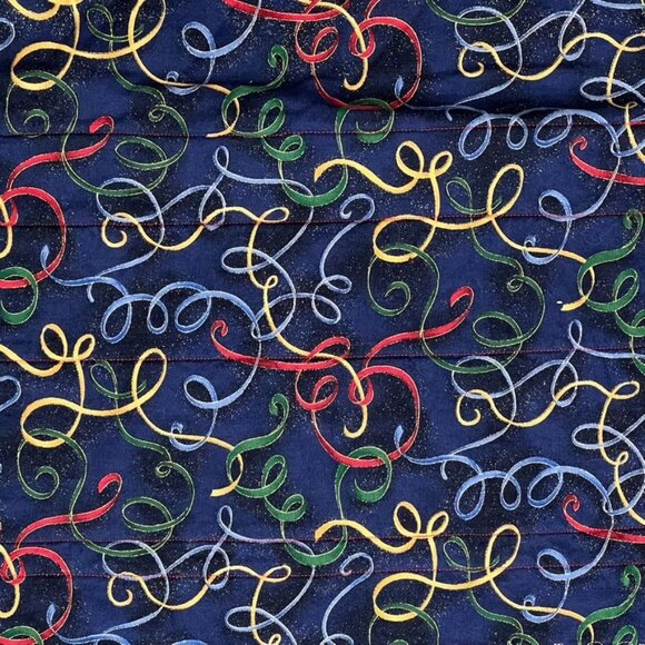 Christmas Handmade Pieced Quilted Table Runner 56" Poinsettias Holly Reversable - Picture 8 of 13